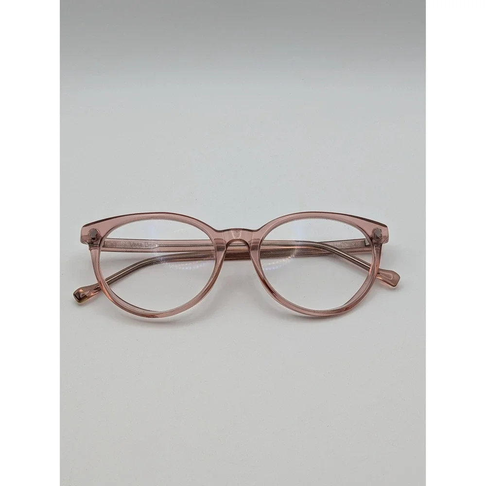 Vera Bradley Blush Pink Transparent Oval Eyeglass Frames 50-19-140 Womens